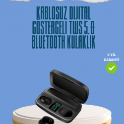 Mey İthalat® 10 Metre Çekim Mesafeli Hafif Tasarımlı Bluetooth Kulaklık ve Şarj Kutusu Seti