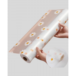 Mey İthalat® 10 Metre Papatya Desenli Kaymaz Dolap ve Çekmece İçi Mat