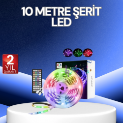 Mey İthalat® 10 Metre Smart Şerit Led Bluetooth Telefon Kontrollü USB Enerjili