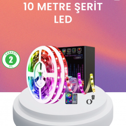 Mey İthalat® 10 Metre Telefon Kontrollü Smart Şerit Led USB RGB Kumandalı