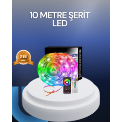 Mey İthalat® 10 Metre USB Smart Şerit Led Kumandalı Telefon Kontrollü