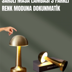 Mey İthalat® %100 Kademeli Ayarlanabilir Işık – USB Şarjlı Masa Lambası