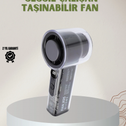 Mey İthalat® 100 Kademeli Ayarlanabilir Mini Fan | Dijital Ekranlı Serinletici