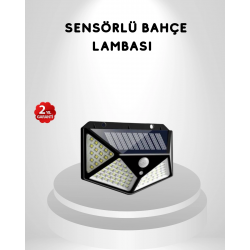 Mey İthalat® 100 LED Güneş Enerjili Bahçe Lambası – PIR Sensörlü, IP65 Su Geçirmez Dış Mekan Aydınlatma