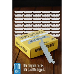 Mey İthalat® 100 lü Berber Ustura Jileti - Yarım Jilet- Berber Jileti Nano Absolute