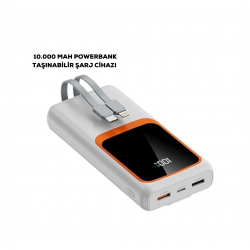 Mey İthalat® 10000 mAh Taşınabilir Şarj Cihazı – Hızlı Şarj, Hafif ve Dayanıklı Tasarım