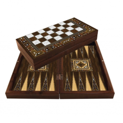 Mey İthalat® 1021774 Star Antik Mozaik Sedef Tavla Takımı