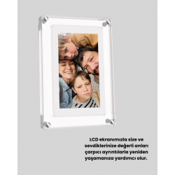 Mey İthalat® 1024x600 Çözünürlüklü 7 İnç Dijital Görüntü Çerçevesi – Canlı ve Net Ekran