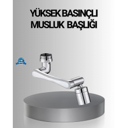 Mey İthalat® 1080° Dönebilen Musluk Başlığı Robotik Kol Havalandırıcı Çok Yönlü Su Yönlendirme