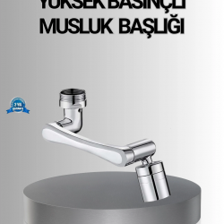 Mey İthalat® 1080° Dönebilen Musluk Başlığı Robotik Kol Havalandırıcı Çok Yönlü Su Yönlendirme