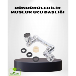 Mey İthalat® 1080° Dönebilen Musluk Ucu – Su Tasarruflu, Esnek ve 360° Çift Eksenli Başlık