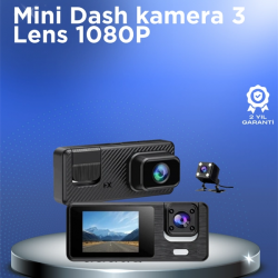 Mey İthalat® 1080P 3 Kameralı Araç DVR – Döngü Kayıt ve Geri Görüş Özellikli