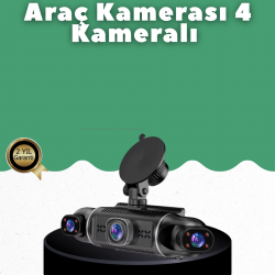 Mey İthalat® 1080P 4 Kanallı Araç Kamerası GPS + WiFi + G Sensör Destekli