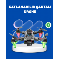 Mey İthalat® 1080P Full HD Katlanabilir Drone Uzun Uçuş Süreli Hafif Tasarım