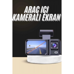 Mey İthalat® 1080p Sürüş Kaydedici 2 İnç Araç Araba Ön İç Arka DVR IPS Ekran