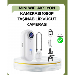 Mey İthalat® 1080P WiFi Spor Kamerası Su Geçirmez Mini Aksiyon Kamera