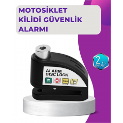 Mey İthalat® 110 dB Alarm Disk Kilidi Motosiklet Scooter Bisiklet Güvenlik