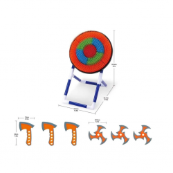 Mey İthalat® 11912 SUN-AOJ-DART TARGET SET AXES N STARS AYAKLI
