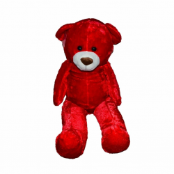 Mey İthalat® 1192K Puffy Salaş Ayı 100 cm Kırmızı -Selay