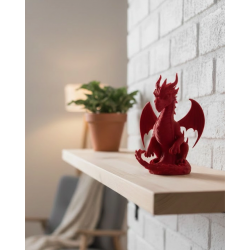 Mey İthalat® 12 cm Kırmızı Ejderha Figürü Koleksiyonluk Dekoratif Biblo