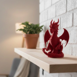 Mey İthalat® 12 cm Kırmızı Ejderha Figürü Koleksiyonluk Dekoratif Biblo