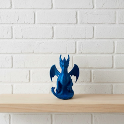 Mey İthalat® 12 cm Mavi Ejderha Figürü Koleksiyonluk Dekoratif Biblo