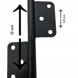 Mey İthalat® 12 cm Siyah Yönsüz Cerman Menteşe