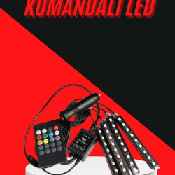 Mey İthalat® 12 Ledli RGB Işıklı Araç Içi Ayak Altı Led Oto Ampul Kumandalı 7 Renk