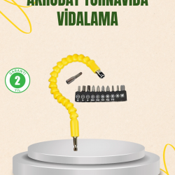 Mey İthalat® 12 Parça Akrobat Vidalama Uç Seti Esnek Dar Alan Kullanım