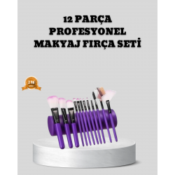 Mey İthalat® 12 Parça Makyaj Fırça Seti – Profesyonel ve Günlük Kullanıma Uygun