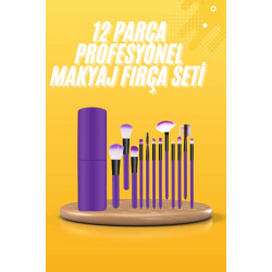 Mey İthalat® 12 Parça Makyaj Fırçası Yumuşak Kıllı Profesyonel Fırça Seti Yüksek Kaliteli Pürüzsüz