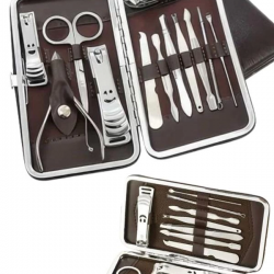 Mey İthalat® 12 Parça Manikür Pedikür Seti Tırnak Bakımı Nasır Temizleme El Ayak Bakımı