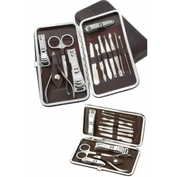 Mey İthalat® 12 Parça Manikür Pedikür Seti Tırnak Bakımı Nasır Temizleme El Ayak Bakımı