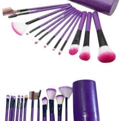 Mey İthalat® 12 Parça Profesyonel Makyaj Fırçası Far Fırçası Allık Fırçası Yumuşak Kıllı