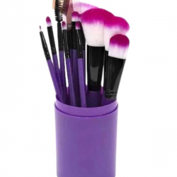 Mey İthalat® 12 Parça Yumuşak Uçlu Makyaj Fırça Set-Göz ve Yüz Makyajı İçin Fırça Seti Profesyonel Makyaj Seti