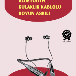 Mey İthalat® 120 Saat Pil Ömrüyle Boyun Askılı Bluetooth Kulaklık – Spor ve Günlük Kullanım İçin