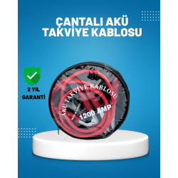 Mey İthalat® 1200 Amper Akü Takviye Kablosu 2 Metre İzoleli Bakır Uçlu