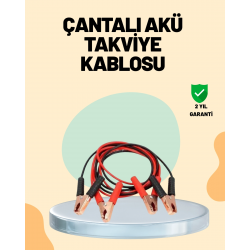 Mey İthalat® 1200 Amper Jumper Kablo 2 Metre Bakır Uçlu Araç Takviye Seti