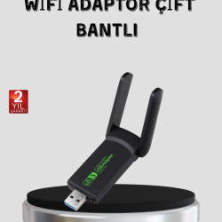 Mey İthalat® 1200 Mbps Dual Band WiFi Adaptör – 5.8G & 2.4G Çift Antenli