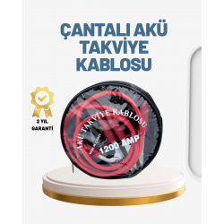 Mey İthalat® 1200A Güçlü Akü Takviye Kablosu 2m Büyük Maşalı Acil Yardım