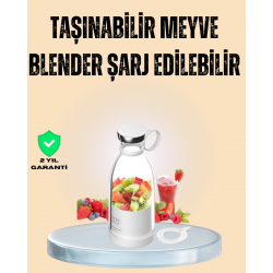 Mey İthalat® 1200mAh Şarjlı, Hafif ve Pratik Taşınabilir Blender