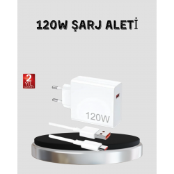 Mey İthalat® 120W Hızlı Şarj Başlığı Ultra Güçlü Type-C Adaptör Kablo Dahil