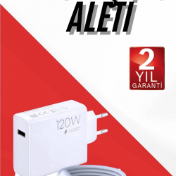 Mey İthalat® 120W Şarj Aleti Hızlı Çift Turbo Şarj Aleti Seti Beyaz