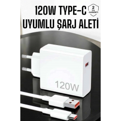 Mey İthalat® 120W Şarj Aleti Type-C Uyumlu Turbo Şarj Aleti