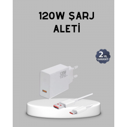 Mey İthalat® 120W Süper Hızlı Şarj Adaptörü – Type-C Kablo Dahil, Yüksek Voltaj Korumalı