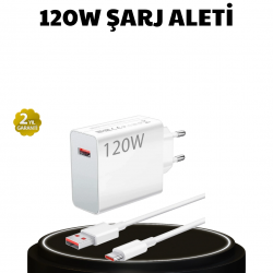 Mey İthalat® 120W Ultra Hızlı Şarj Adaptörü USB-C Destekli Güçlü Şarj Teknolojisi