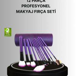Mey İthalat® 12’li Makyaj Fırça Seti Fondöten Allık Far Karıştırma İçin Tam Uyumlu