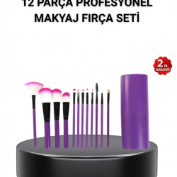 Mey İthalat® 12’li Profesyonel Makyaj Fırça Seti – Dökülmeyen Yumuşak Kıllı, Ergonomik Tasarım