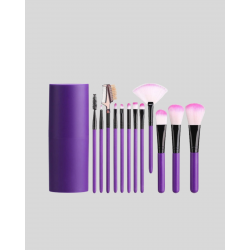 Mey İthalat® 12’li Profesyonel Makyaj Fırça Seti – Dökülmeyen Yumuşak Kıllı, Ergonomik Tasarım