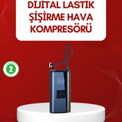 Mey İthalat® 12V Uyumlu Çok İşlevli Akıllı Araç Lastik Pompası
